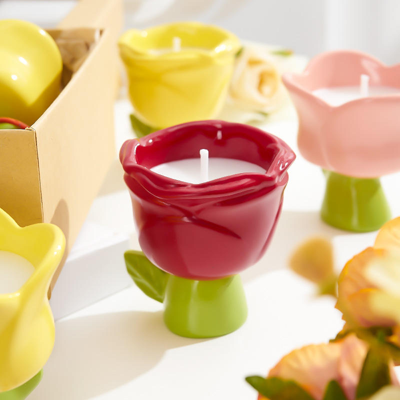 Świeczka Zwyczajna Ceramiczny Kubek Zwykły Ręcznie Wykonany Dekoracja Domowa Aromaterapia Na Zamówienie Przyjazny Środowisku Materiał Ze Sosnowego Wosku