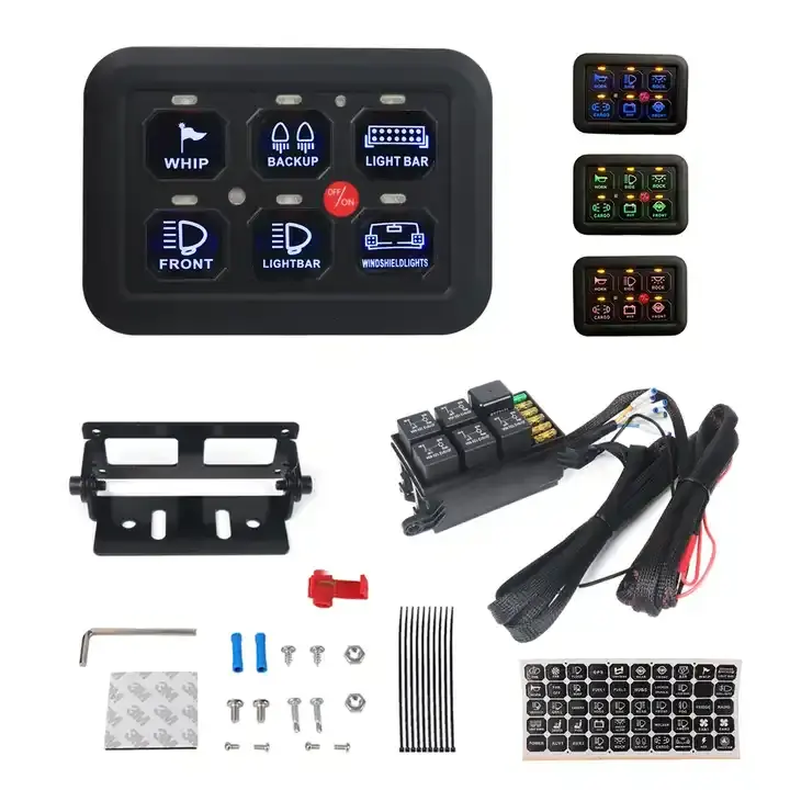 Bluetooth 6 Gang Switch Panel for Driving Light Accessories Controller