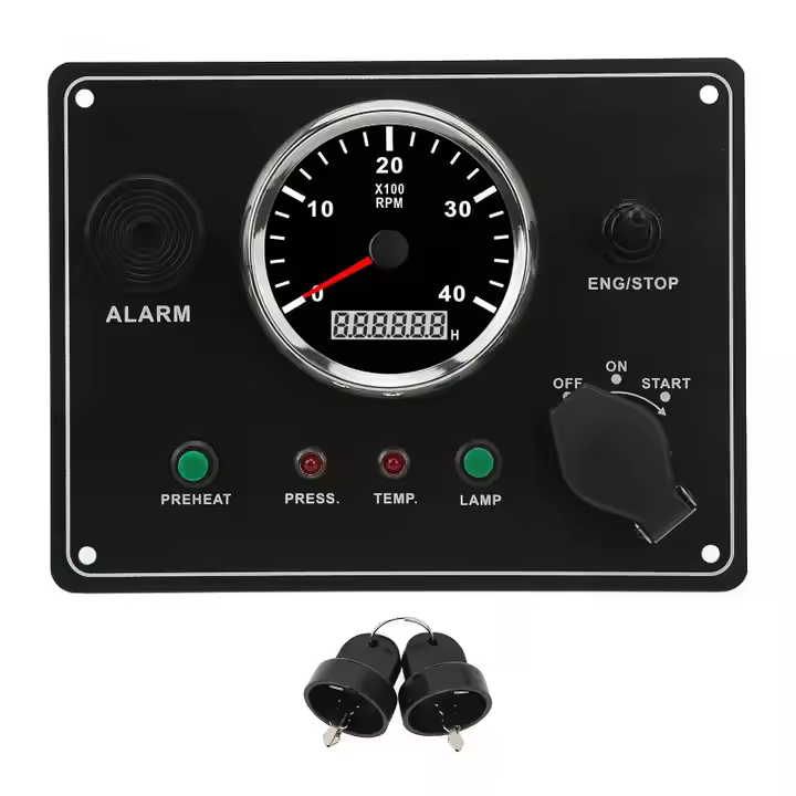 RVs Accessories Boat Instrument Panel Multifunction 12V Control Panel Rv Switch Panel With Alarm Function For Marine Boat Yacht