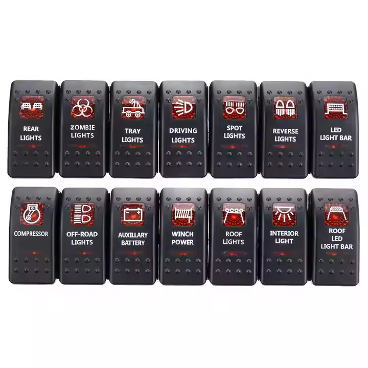 Custom On Off Curling Rocker Toggle Switch On Off 2/3/4/6 Pin Marin Waterproof Rocker 12V Switch
