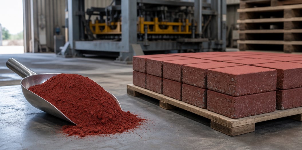 Iron Oxide Red 130 for Precast Concrete Pavers and Segmental Paving Blocks