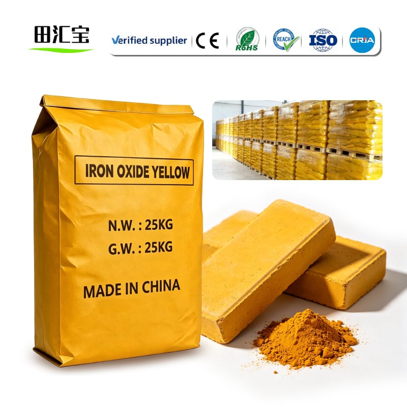 Concrete Ceramic Pigment Iron Oxide Yellow 313 Inorganic Pigment for Cement Products