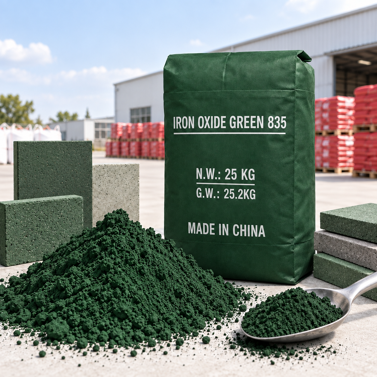 Iron Oxide Green Pigment | Premium Composite Inorganic Green Pigment for Industrial Coloring