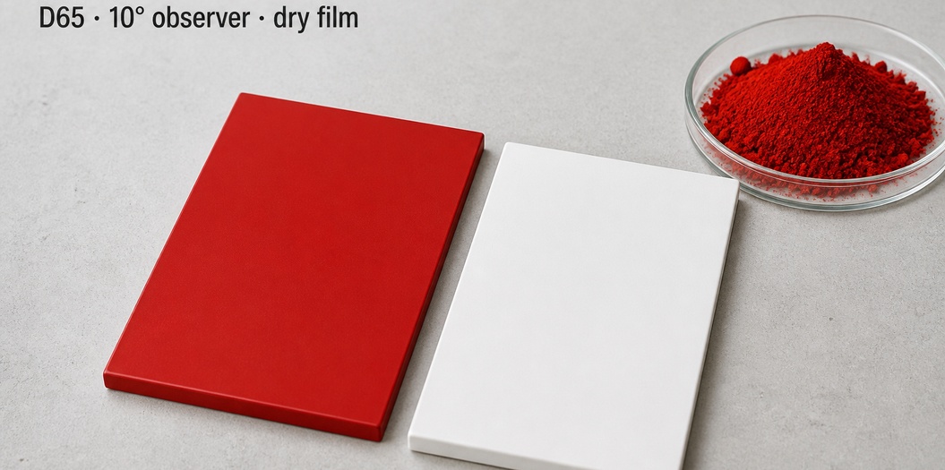 Iron oxide pigment color matching illustration 2