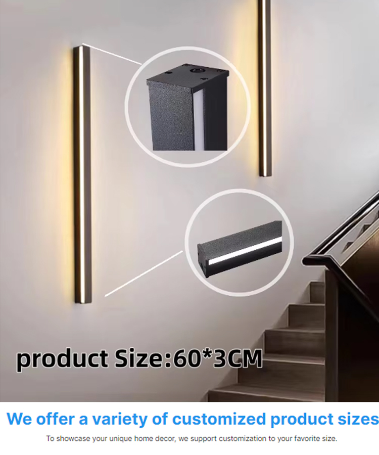 diy rectangle aluminium led wall light-1