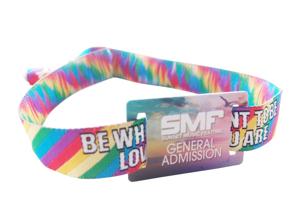 Why are festival wristbands brightly colored?