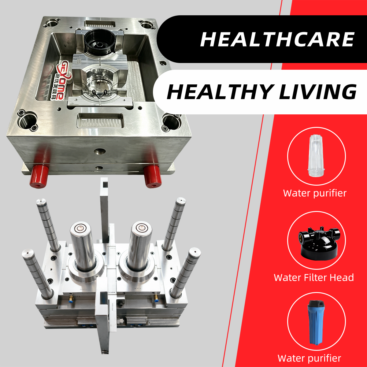 Durable OEM ODM Plastic Medical Water Purifier Mould for Medical Sterilization Water System Production Line