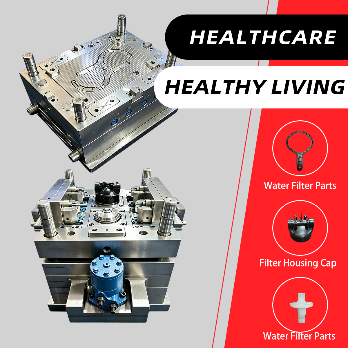 Custom Mirror Polished Micro Medical Filter Injection Mold for Clinical Liquid Filtration Production