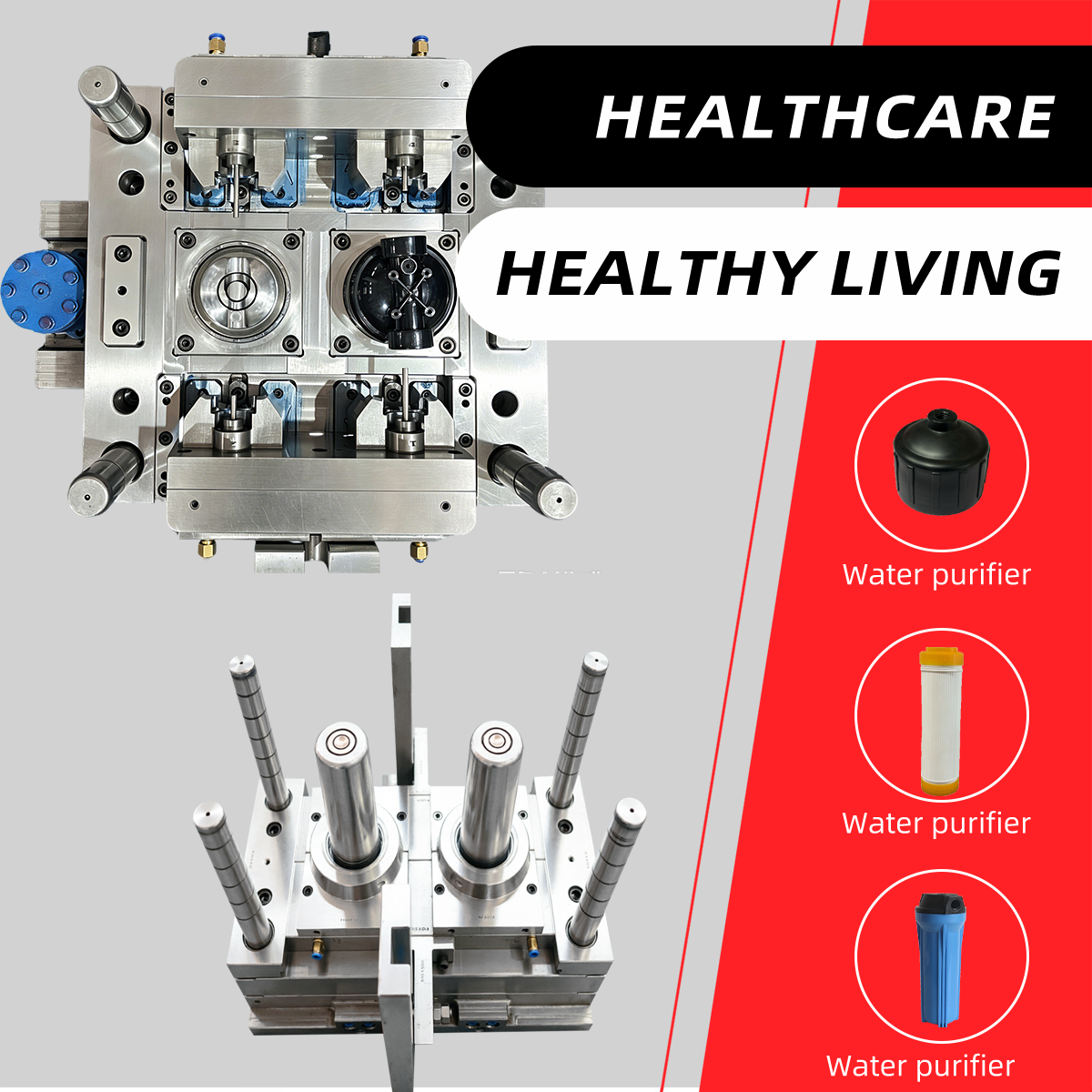 Cost-Effective 16 Cavity Mirror Polished Medical Water Purifier Mold for Clinical Sterile Water Device Manufacturer