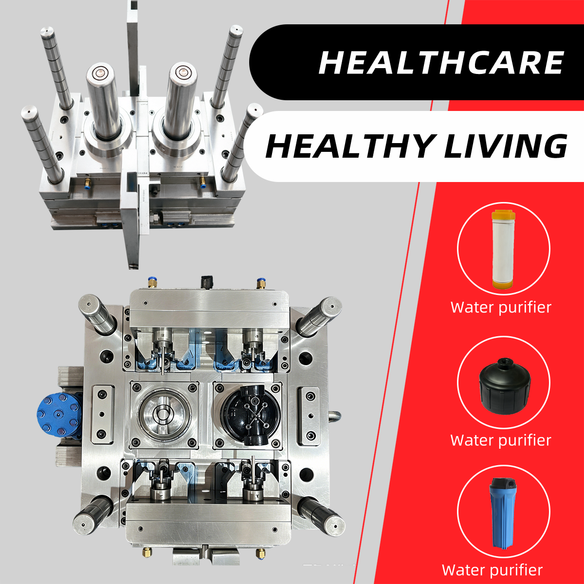 Trustworthy Cleanroom Standard Medical Water Purifier Injection Mold for Healthy Living Medical Equipment Workshop