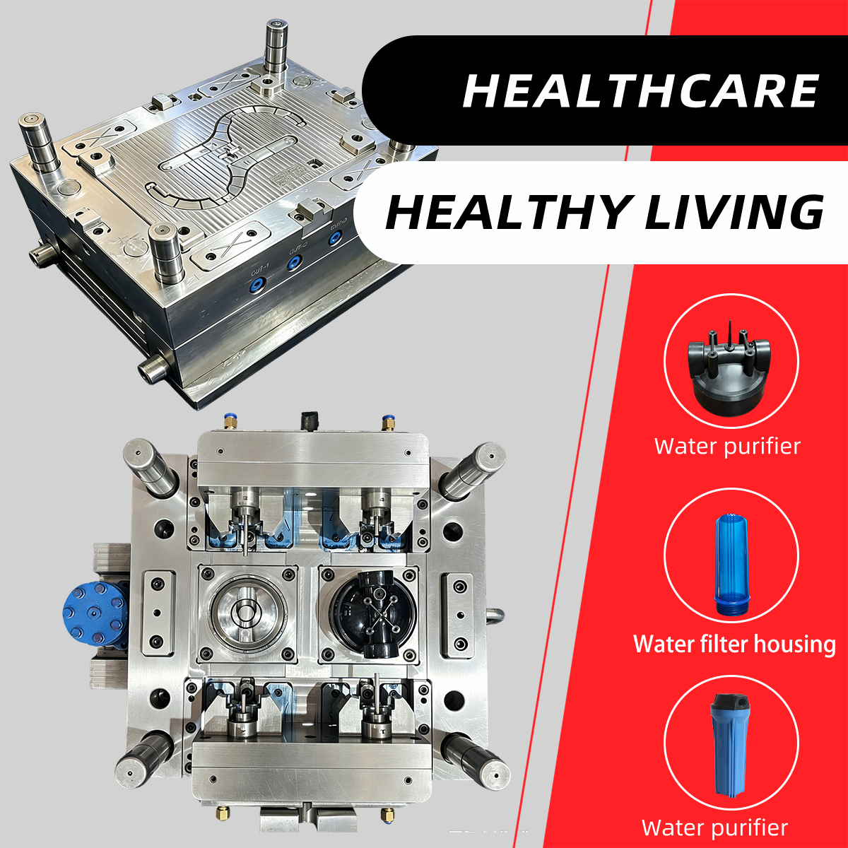 Industry-Leading High Gloss Medical Water Purifier Injection Mold for Healthy Living Sterile Medical Plant