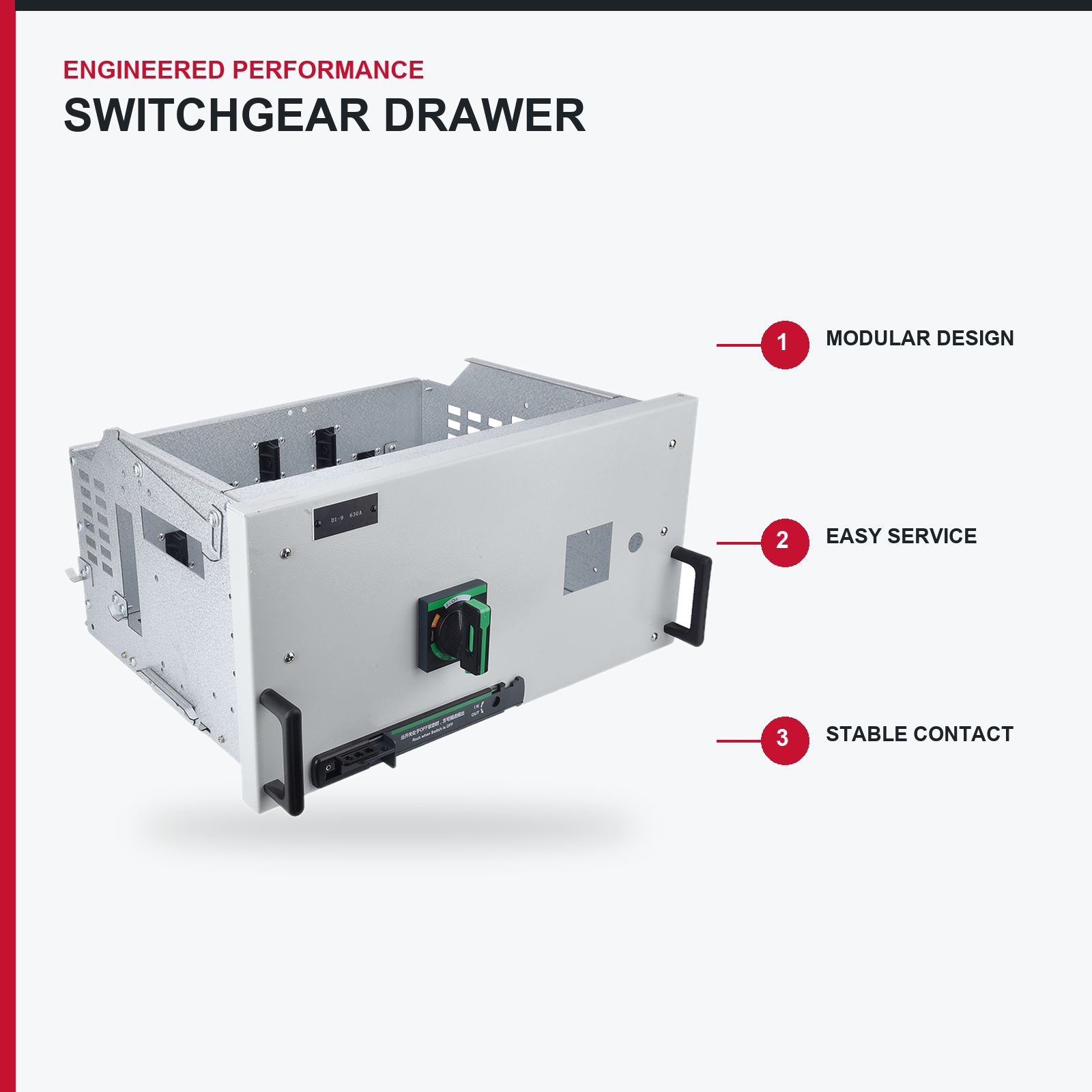 6M Blokset Drawer Module - Full Width, 600 mm High, up to 630A