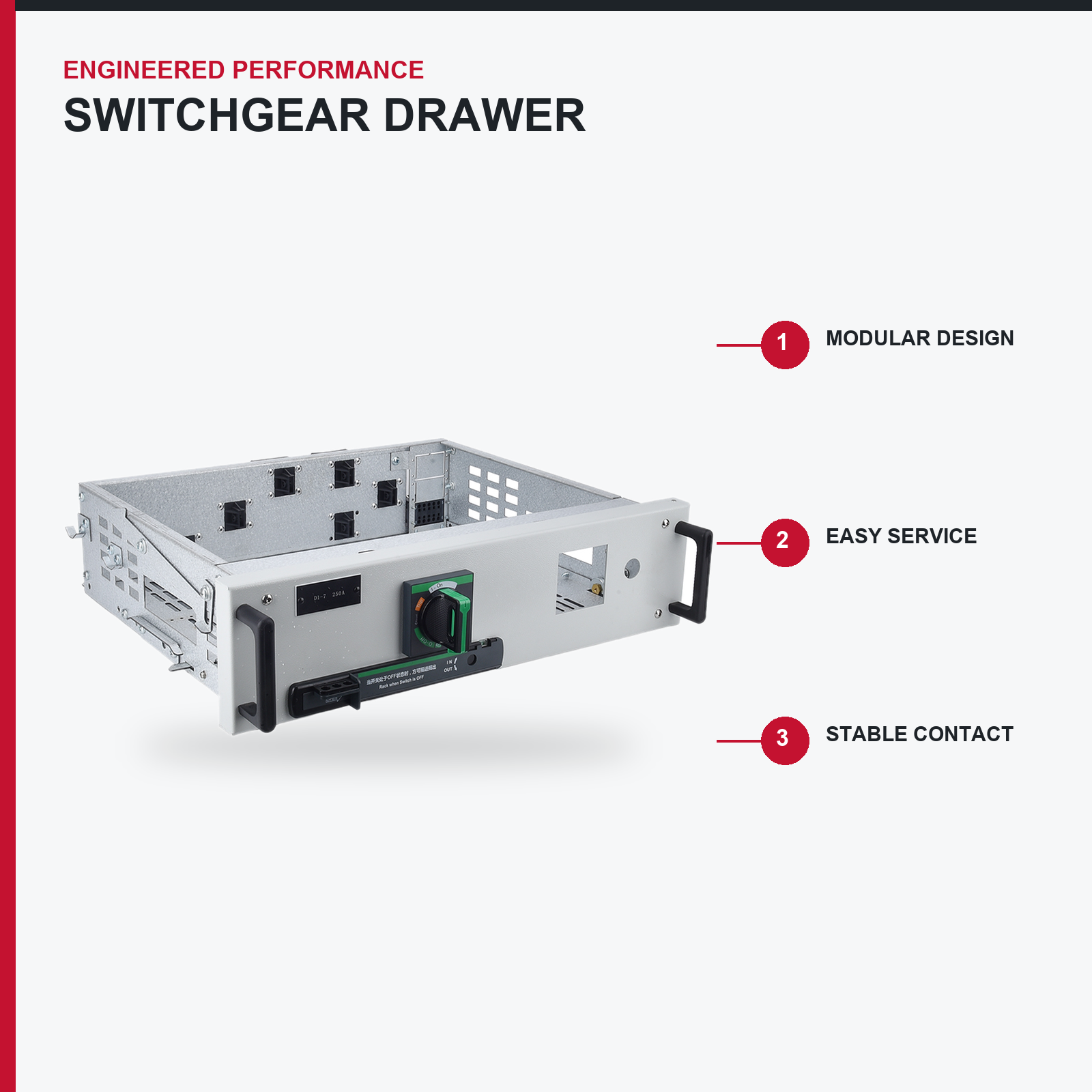 3M Blokset Drawer Module - Full Width, 300 mm High, up to 250A