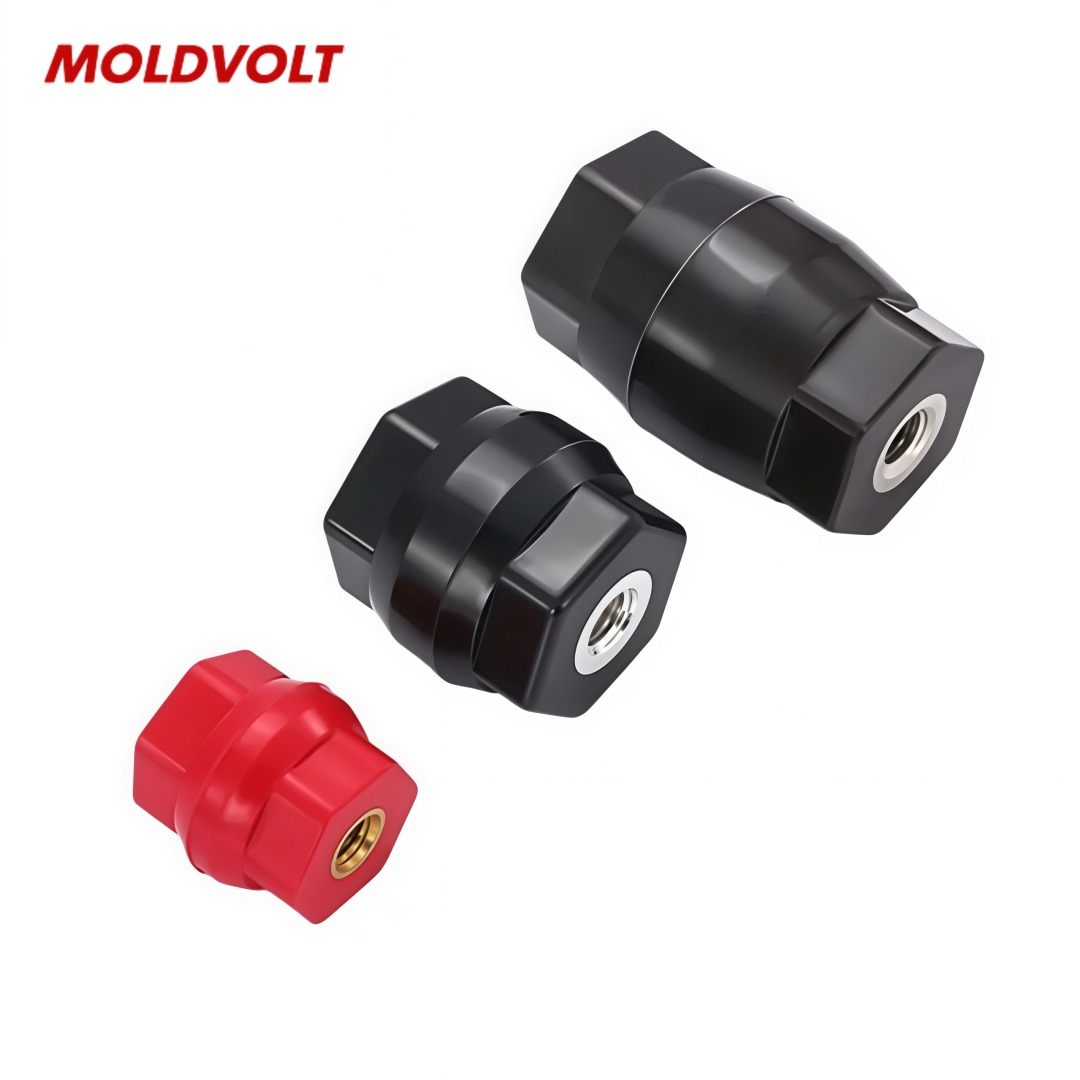 Insulator mechanical strength supports busbar fixing inside switchgear cabinets.