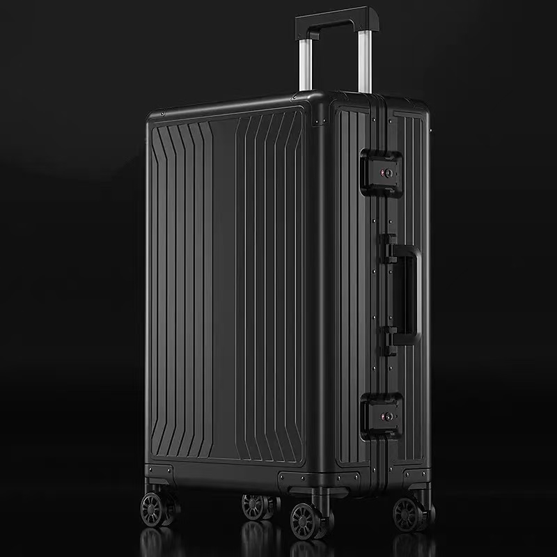 Top-Notch Quality Luxury Vintage Aluminum Suitcase TSA Lock Modern Portable Carry-ons Light Weight Chinese Luggage