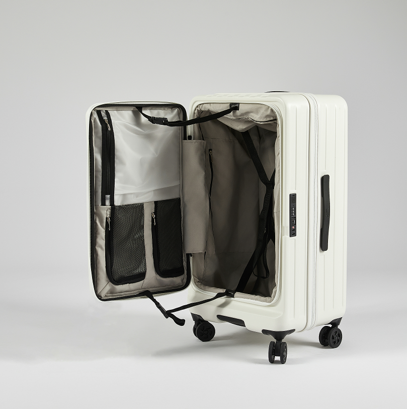 durable abs pc trolley suitcase with tsa combination lock and expandable design-2