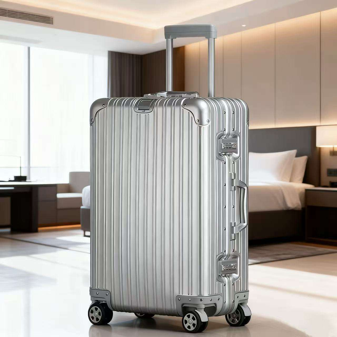 Lightweight Aluminum Carry on Travel Luggage With TSA Approved Durable Water Resistant Expandable for Business Travel Weekend