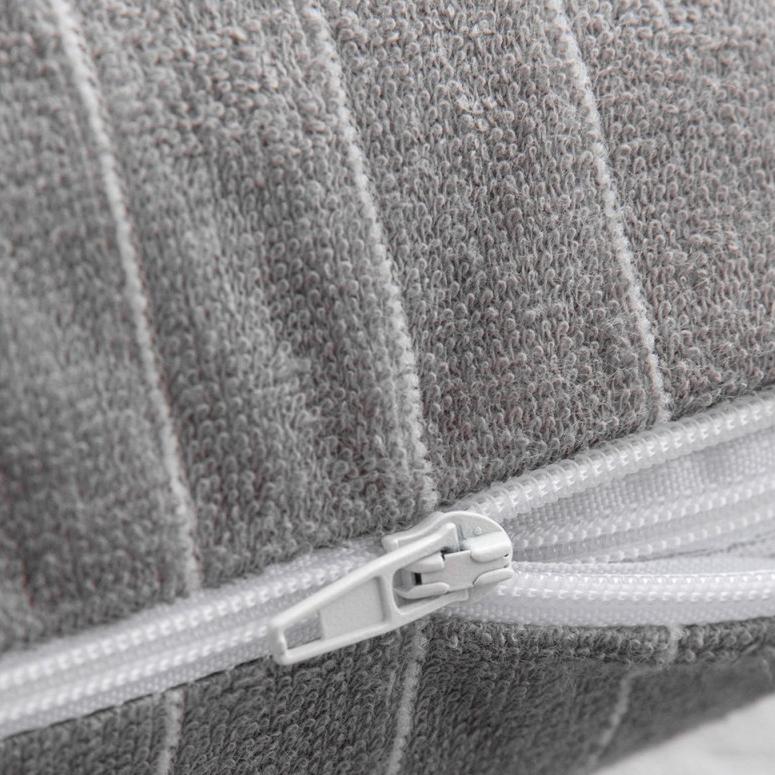 Waterproof Stripes Cotton Terry Pillow Protector