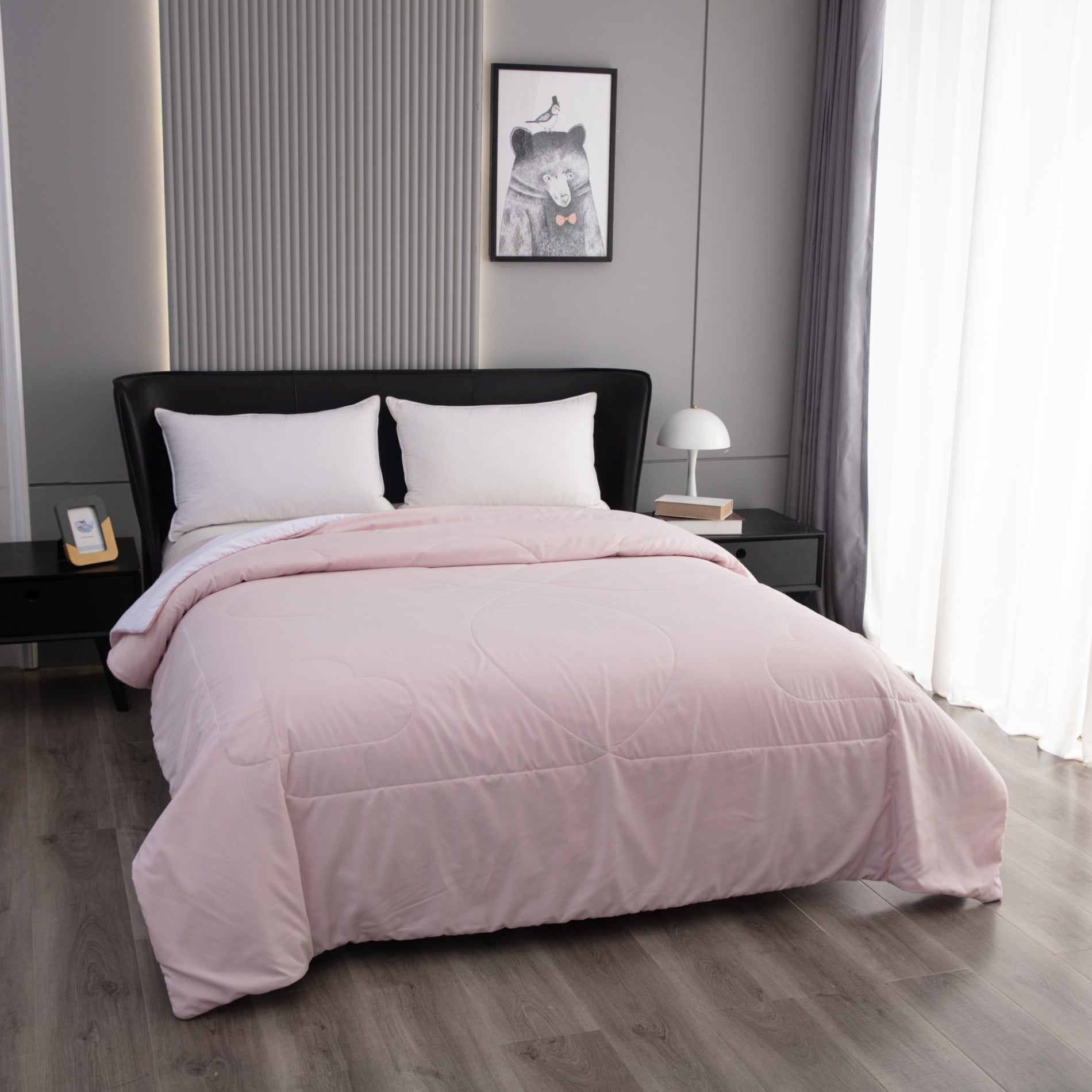 Reversible Quilted Comforter-Microfiber