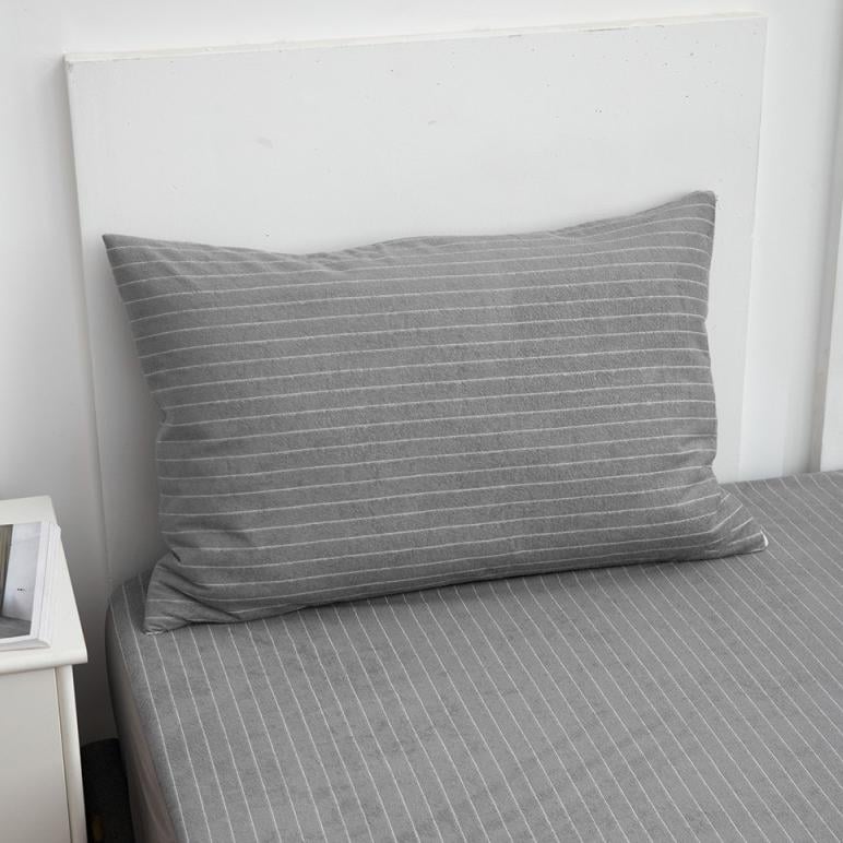 Waterproof Stripes Cotton Terry Pillow Protector