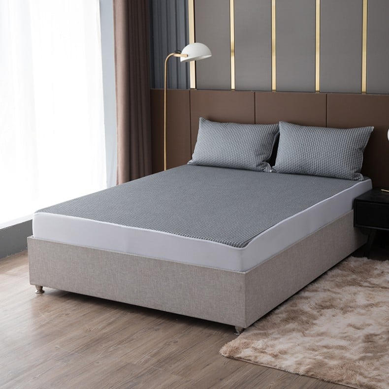 Waterproof Mattress Protector - Charcoal Jacquard