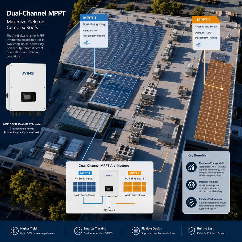 Procurement Director's Guide: How Dual-Channel MPPT Inverters Optimize Energy Yield Under Complex Commercial Roof Shading