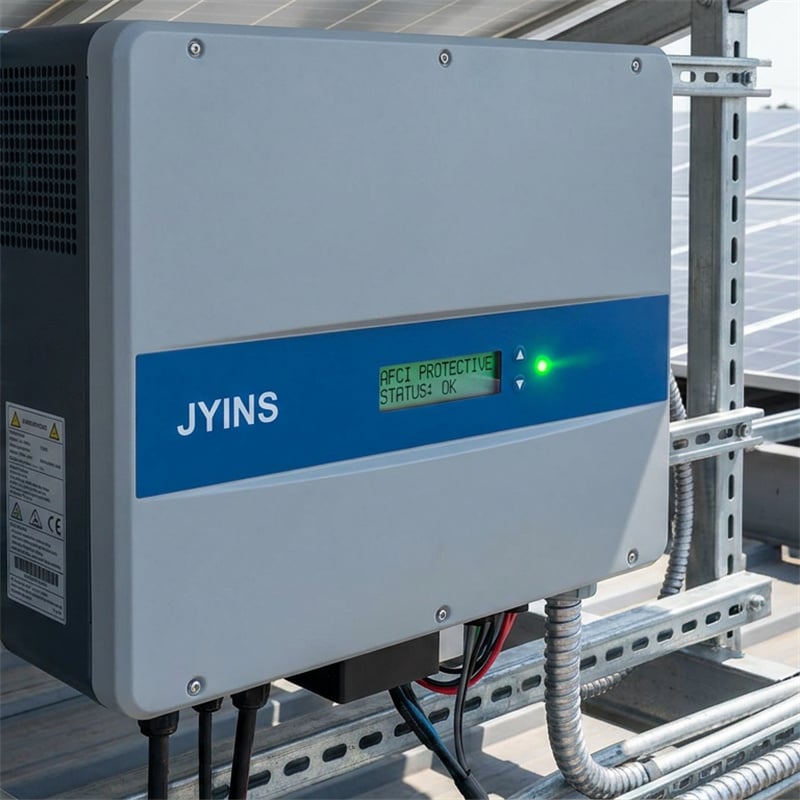 How does DC Arc Fault Circuit Interrupter (AFCI) logic prevent fire risks in rooftop B2B solar arrays?