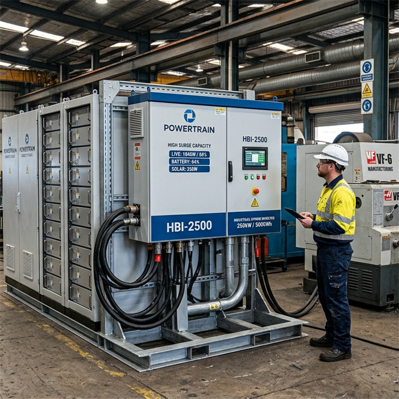 How to implement 'Load-Leveling' using hybrid inverters in high-surge industrial machinery workshops?