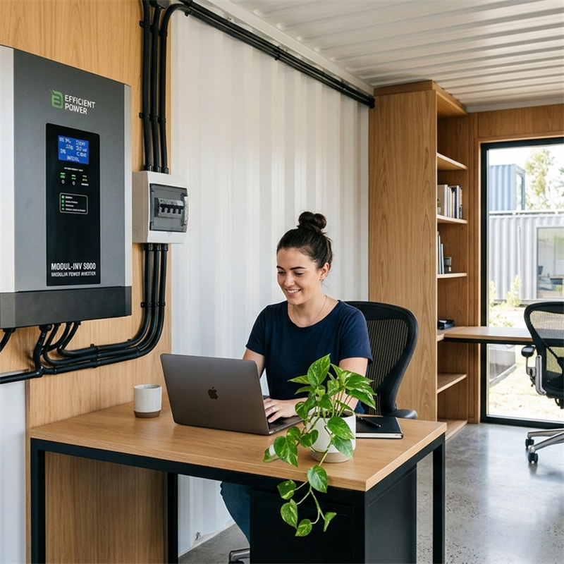 Selecting Inverters for 'Modular Container Offices': Space management and thermal integration.