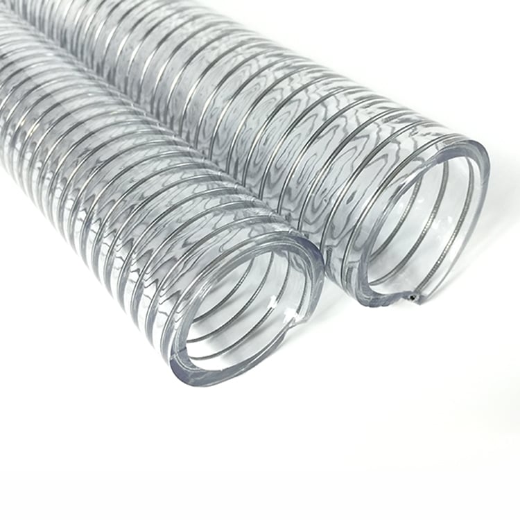 ỐNG HÚT CỨNG LÕI THÉP XOẮN PVC, ỐNG NHỰA DẺO TRONG SUỐT CÓ LÒ XO DÙNG ĐỂ HÚT NƯỚC, CHẤT LỎNG, BỤI, KHAI THÁC MỎ