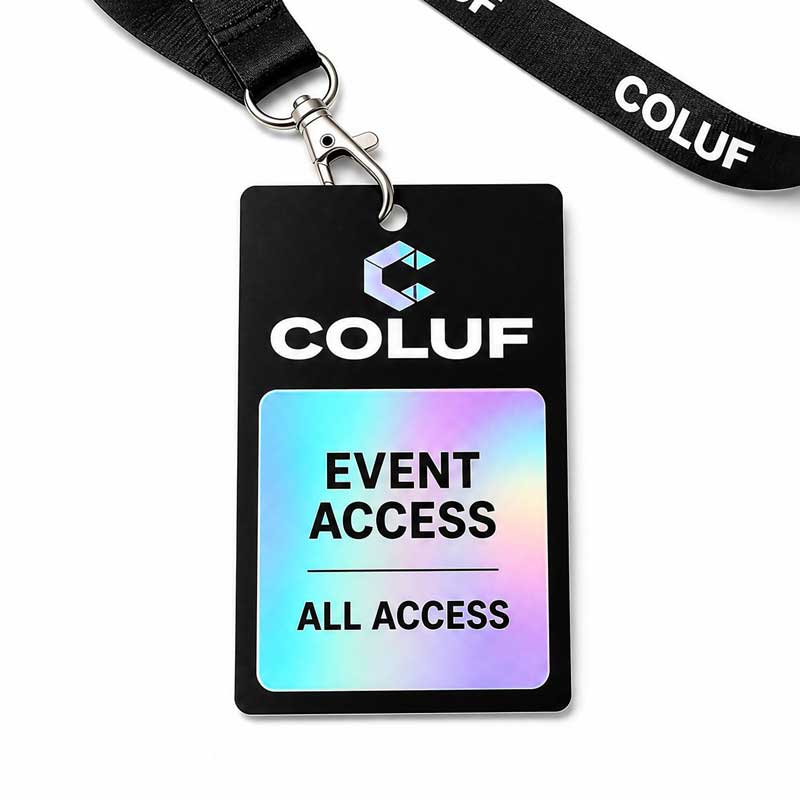 Custom VIP Lanyard Passes with Holographic PVC