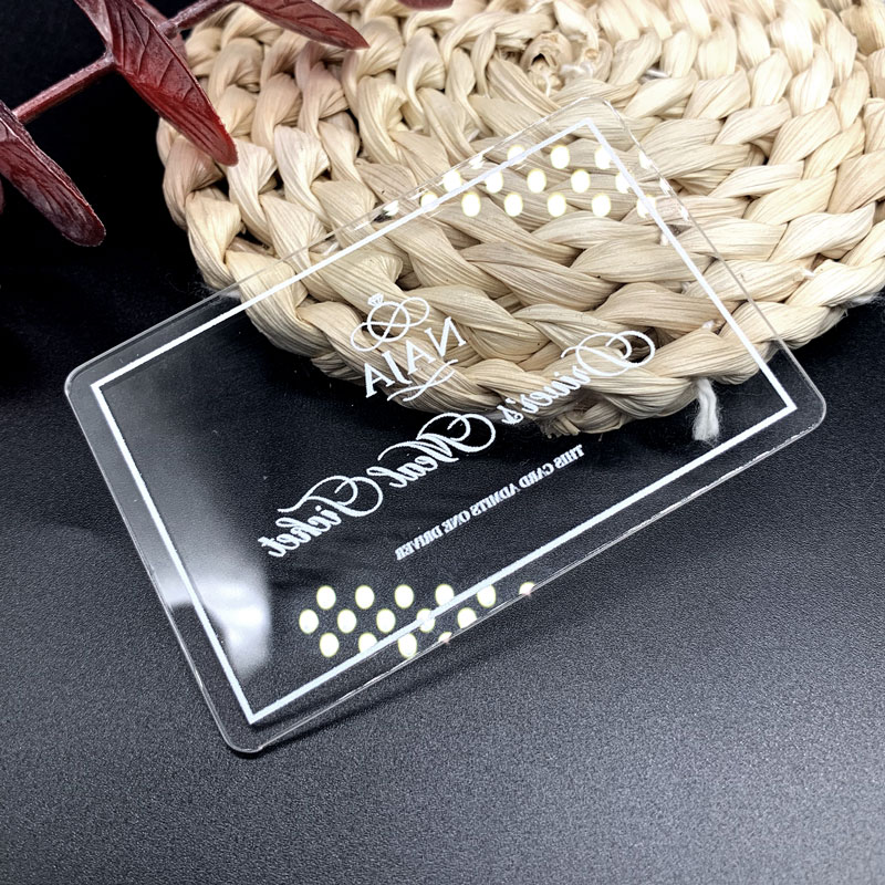 1.8mm Clear Acrylic Business Cards with UV Printing