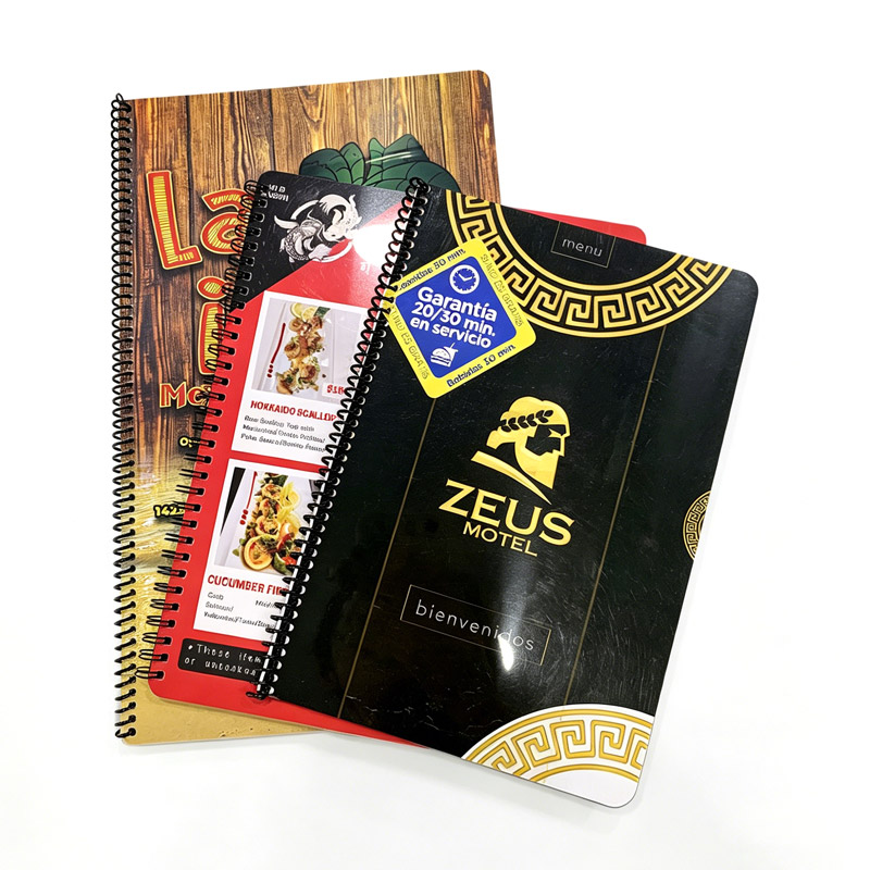 Spiral Menu | Plastic Menu | Waterproof Restaurant Menu Supplier