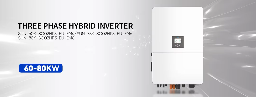 Deye 60kw 75kw 80kw Inverter SUN-60K-SG02HP3-EU-EM6 Three Phase on Off Hybrid Deye Hybrid Inverter EU Stock manufacture