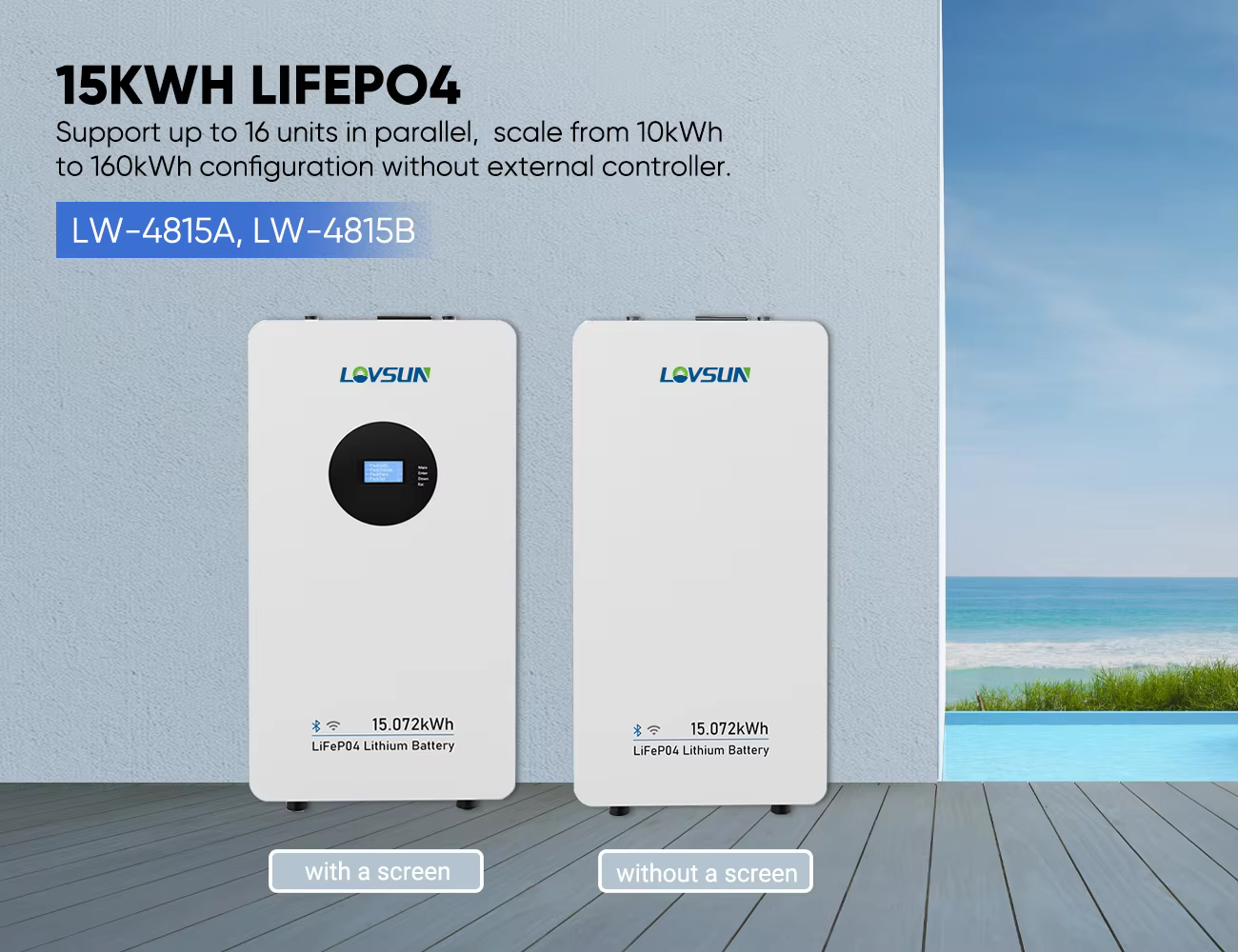 15KWh Floor-mounted LifePO4 Energy Storage Battery factory