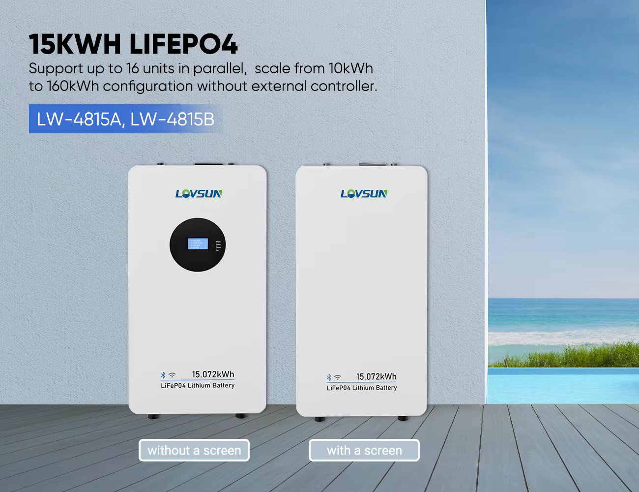15KWh Floor-mounted LifePO4 Energy Storage Battery with screen supplier