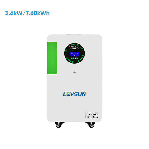 Version américaine, batterie lithium tout-en-un ESS de 3,6 kW + 7,68 kWh avec onduleur solaire