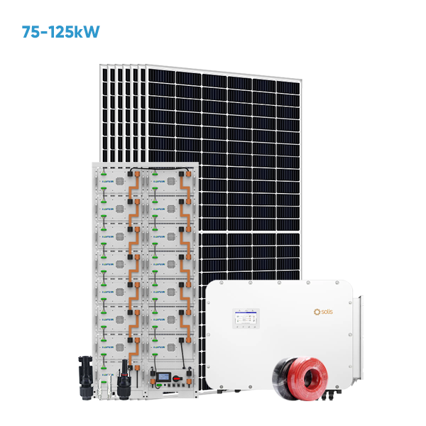 75-125KW Commercial Hybrid Solar System With Solis Inverter