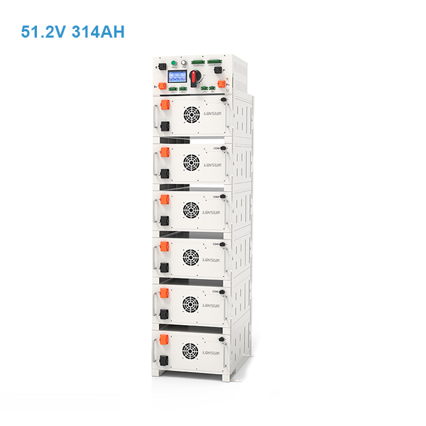 Vysokonapěťový 51,2 V LiFePO4 akumulátor v racku, kapacita 16–265 kWh