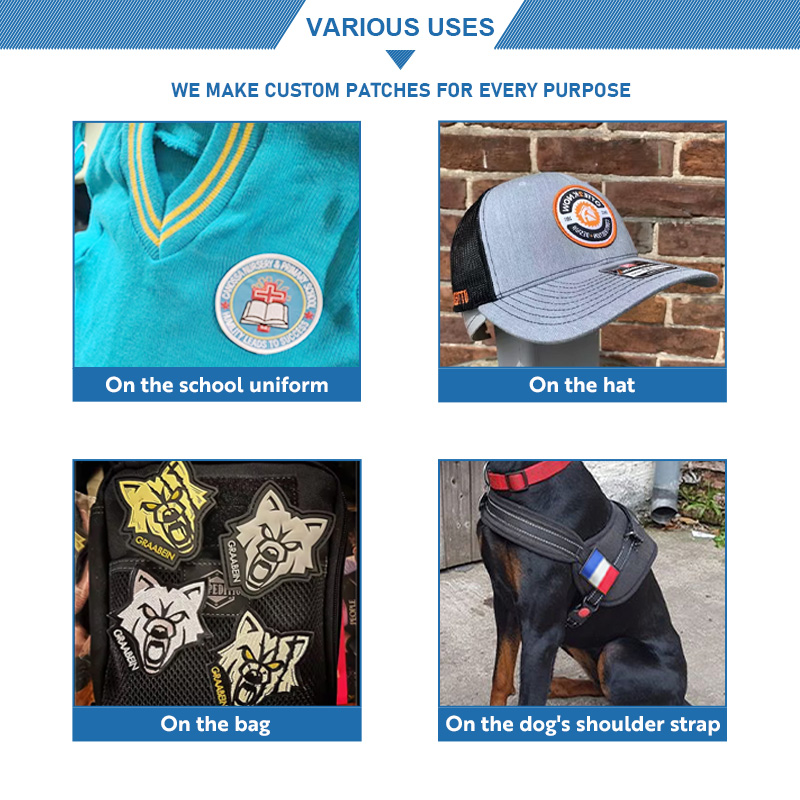 Professional custom logo embroidery patches service for businesses AWELLS