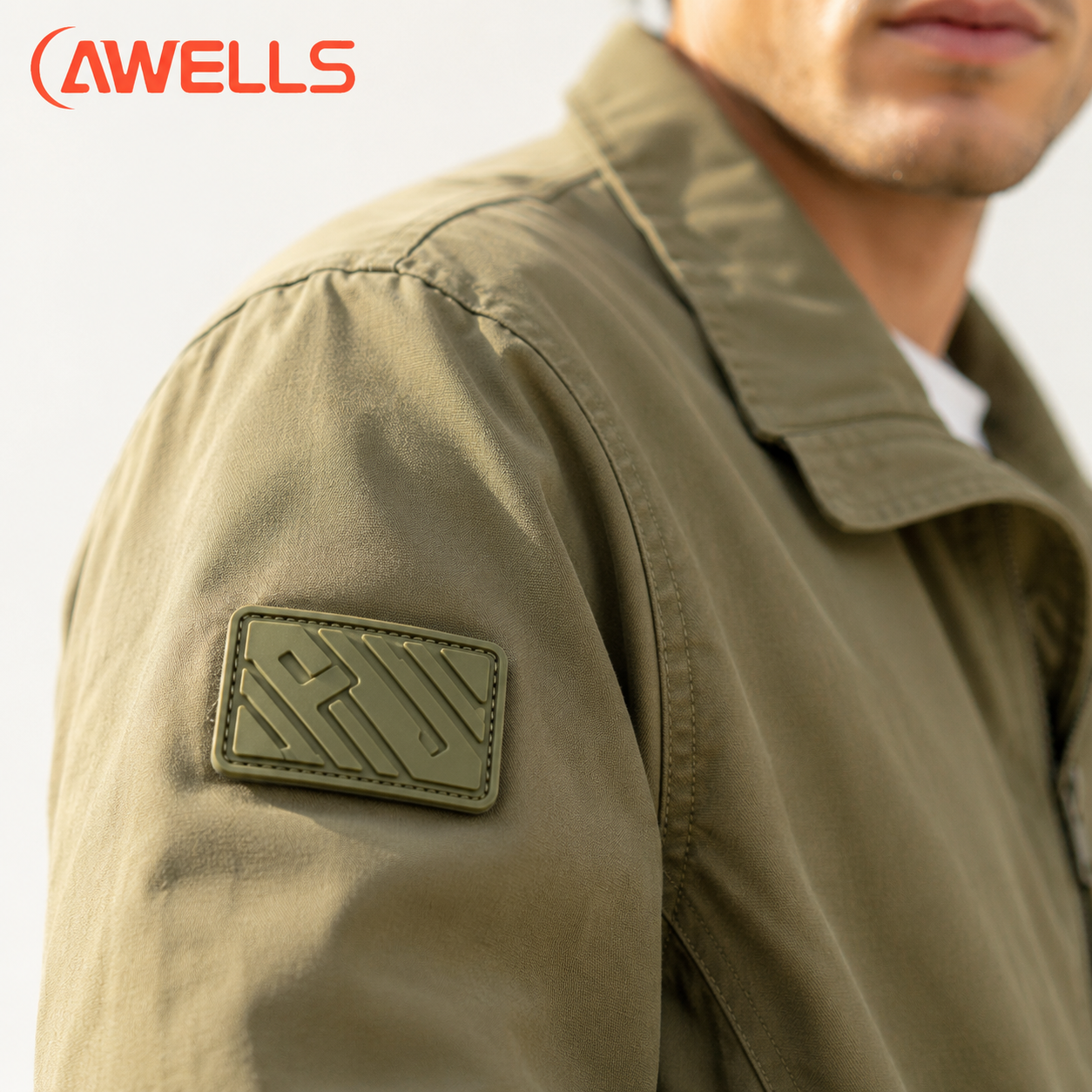Custom PVC Patch for Outdoor Gear and Utility Bags with Hook and Loop Backing Waterproof 2D Logo Badge OEM ODM AWELLS