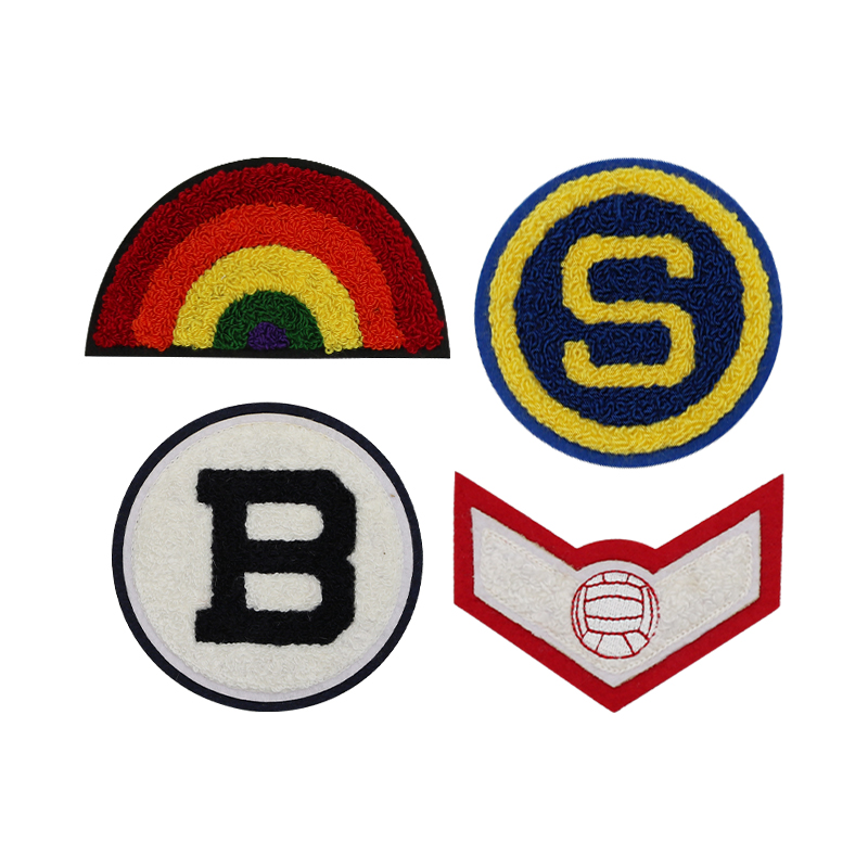 awells american preppy style chenille letter patches color blocked 3d flocked badges for baseball jacket  sweatshirt diy decoration-4