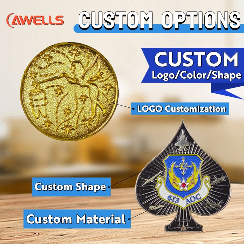 AWELLS Russian Military Aviation Enamel Challenge Coin with Jet Emblem for Collectors