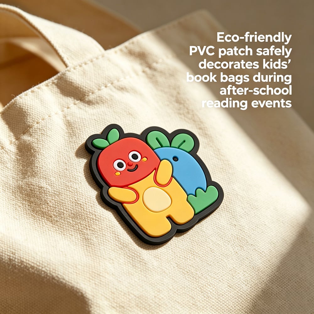 AWELLS Personalized Soft Rubber PVC Patch for Canvas Totes, Kidswear, and Family Event Merchandise