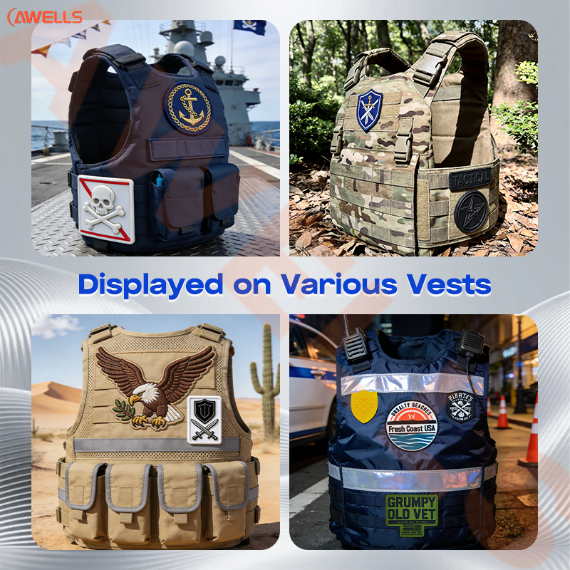 AWELLS Customizable PVC Rubber Badges Exclusive Corporate Identity Patches Cross-Border Supply for Industrial & Safety Promotion Gifts