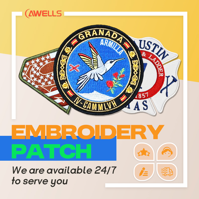 AWELLS Custom Cute Embroidery Patch for Kids Clothing, Denim Jackets, and Everyday Fashion Accessories