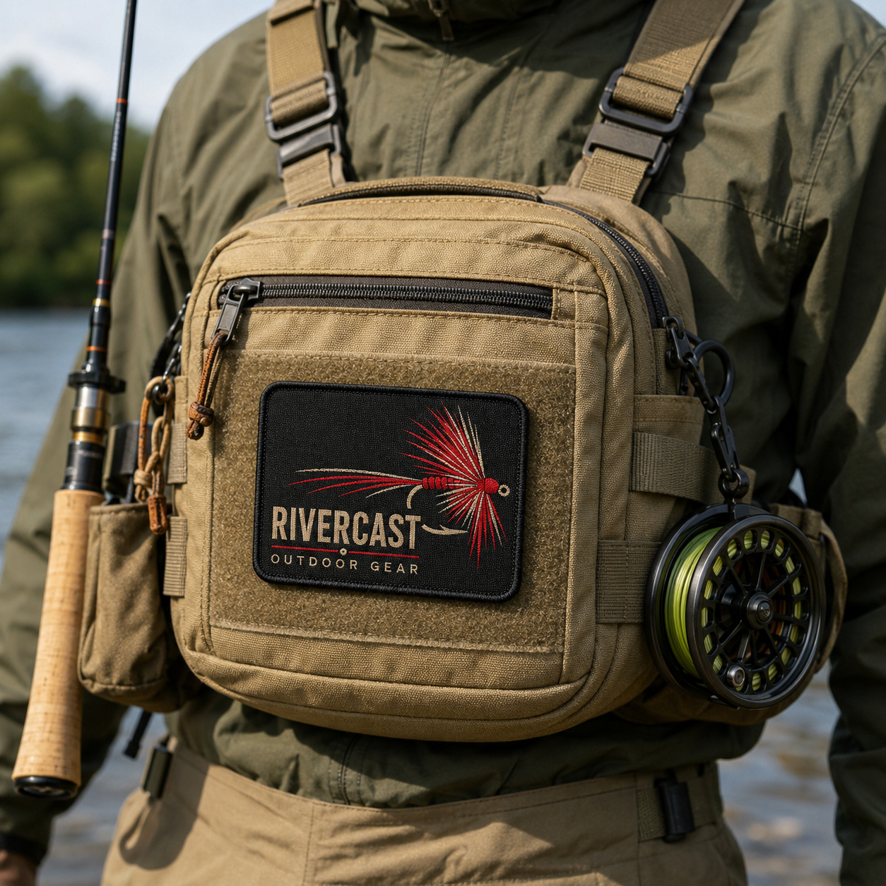 Custom Woven Patch for Outdoor Gear Bags Fishing Vests and Apparel Fine Detail Logo Badge OEM ODM Brand Label AWELLS