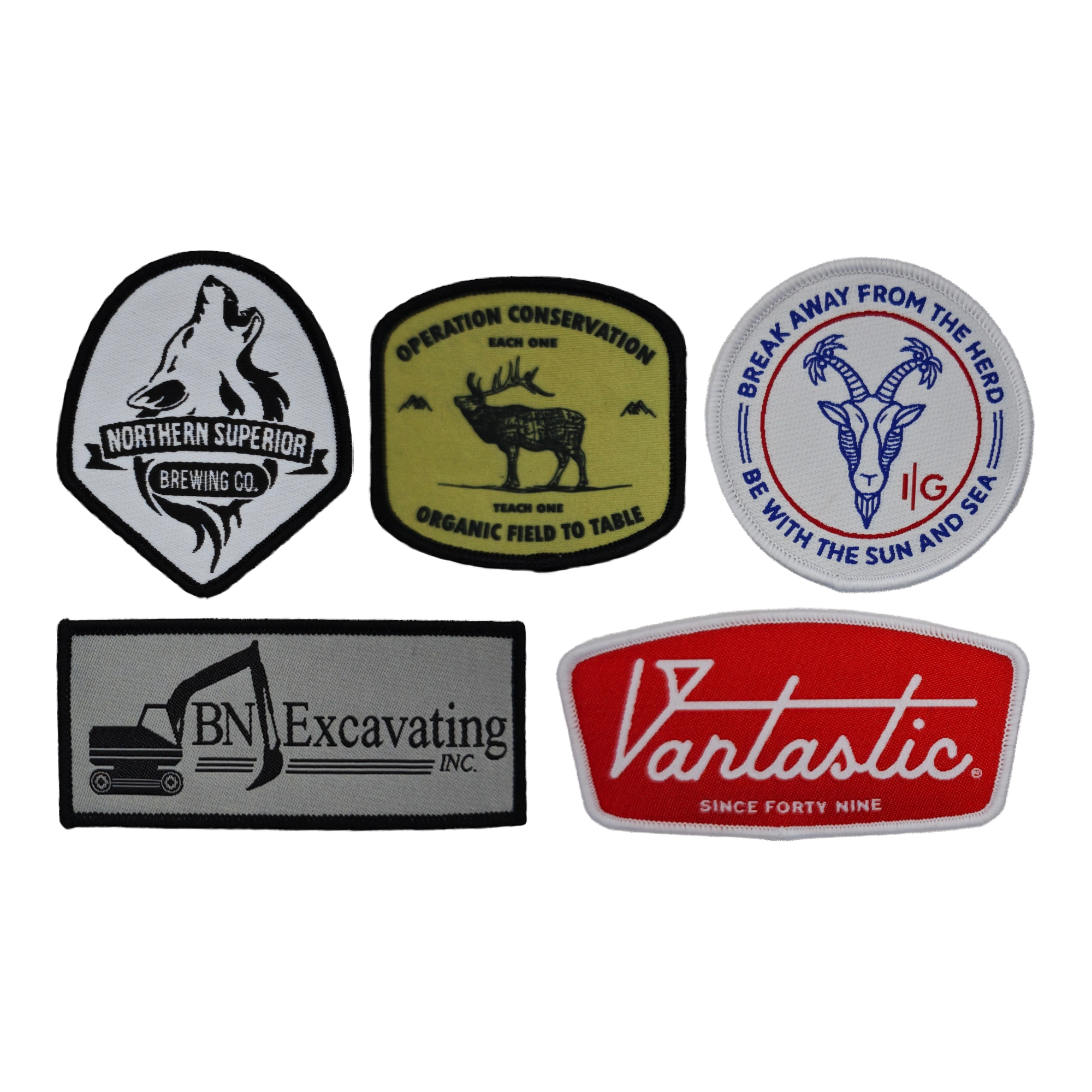 custom woven patch for utility gear backpacks and outdoor equipment with fine yarn detail and stitched border oem odm awells-6