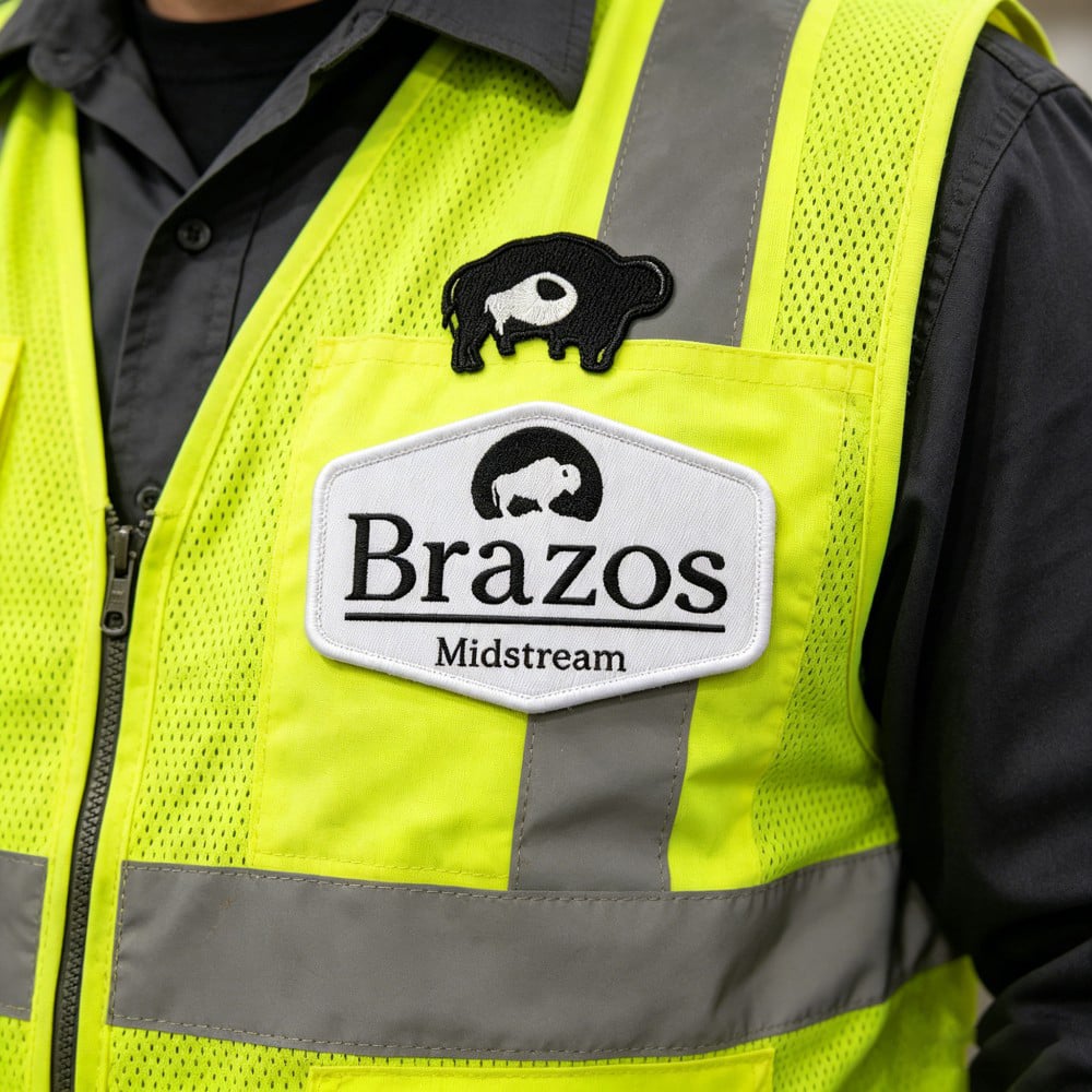 AWELLS Personalized Woven Patch with Clean Logo Detail for Workwear, Jackets, and Team Identification