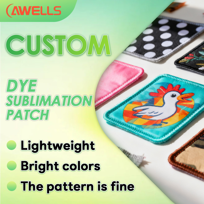 Custom Printed Sublimation Patch for Restaurant Aprons Seafood Uniforms Brand Events and Retail Gift Programs by AWELLS Factory